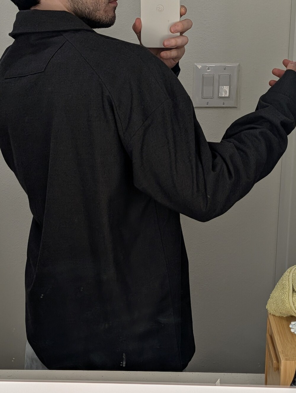 Dennis Drawstring-Hem Twill Polo Shirt - The Frankie Shop - Picture 3 of 5